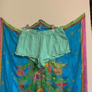 Teal linen shorts!